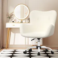 Aiibot Bürostuhl Ergonomisch，360°Drehstuhl Höhenverstellbar， Schreibtischstuhl 150 KG belastbar ,Schminkstuhl für Arbeitszimmer, Schlafzimmer