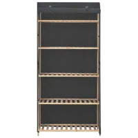 vidaXL Kleiderschrank Grau 79 x 40 x 170 cm Stoff