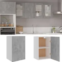 vidaXL Hängeschrank Betongrau 39,5x31x60 cm Holzwerkstoff