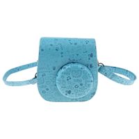 Schutztasche aus Kunstleder mit Schulterriemen für Fujifilm Instax Mini 8 8+ / Mini 9 Sofortbildkamera Farbe Blau