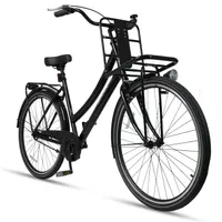Bisan FLUANTE C, Schwarz, City Bike 29 Zoll, 700C, mit Korbhalterung, Fahrrad, Stadtrad