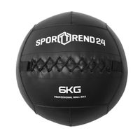 Sporttrend 24® Wall Ball 3-12kg in schwarz | Gewichtsball, Trainingsball, Gewicht, Ball, Bälle, Fitness (6kg)