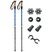 COSTWAY Alu Nordic Walking Stöcke Teleskop Wanderstock Trekking Stöcke 1 Paar Set verstellbar 65-135cm