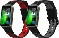kwmobile 2x Sportarmband kompatibel mit Huawei Band 10 / 9 / 8 Armband - Fitnesstracker Band Set aus TPU Silikon