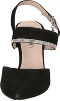 Caprice Damen Slingpumps Leder spitze Form High Heel Pumps 9-29601-42, Größe:36 EU, Farbe:Schwarz
