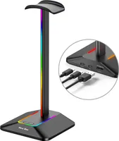 NewBee Z8 Kopfhörerständer, RGB-Lichteffekt, rutschfeste Gummibasis, schwarz