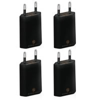 Wicked Chili 4x Pro Series Netzteil USB Adapter kompatibel mit Apple iPhone, Samsung Galaxy / Handy Ladegerät, Smartphone Netzstecker (1A, 5V) schwarz