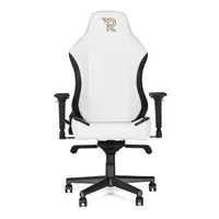 Ranqer Comfort - Ergonomischer Gaming Stuhl - Bürostuhl mit 4D-Armlehnen - 200kg Belastbarkeit - Gasdruckfeder Klasse 4 Froschmechanismus Rundum Drehbar Rückenlehne Verstellbar - Weiß
