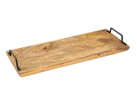 Holz Drehplatte Drehteller 35cm Bambus drehbar Drehtablett Servierplatte