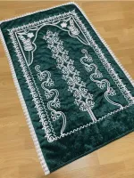MNZ-Grüner Samt-Mitgift-Brautset-Gebetsteppich