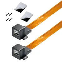 ARLI RJ45 Fensterdurchführung für Netzwerkkabel inkl. 2 x Klebepads + 4 x Schrauben