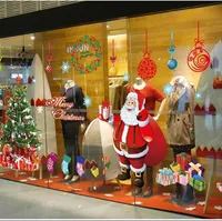YULOONG Weihnachtsfenster Statische Aufkleber Weihnachtsmann DIY Aufkleber 1