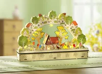 abc HOME | Schwibbogen Frühling | Batteriebetrieben | 10 LEDs | Melodie