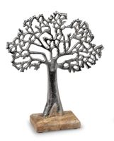 Deko lebensbaum aus Alu Mango Holz zum stellen Aufsteller 27 cm Tischdeko Dekoration