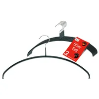MAWA Kleiderbügel, 50er-Set, rutschfest, 40 cm, Schwarz, drehbar & stabil