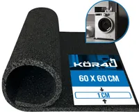 kör4u Premium Antivibrationsmatte 60x60x1cm, zuschneidbar, Schallschutzmatte, Gummimatte, Schwingungsdämpfer, geeignet als Waschmaschinenunterlage