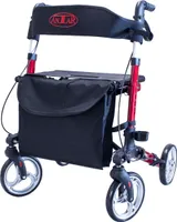 Antar AT51006R Aluminium Foldable Rollator 8kg Red