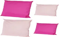 4x Outdoor Lounge Kissen Set viele Farben Dekokissen inkl. Füllung Wasserfest Sitzkissen Garten Stuhl 30x50cm + 40x60cm, Farbe:2x Pink - 2x Rosa
