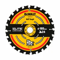 DeWALT Kreissägeblatt ELITEseries 165x20mm 24/40WZ, Handkreissägeblatt für Holz, Universalschnitte Ausführung:24 WZ