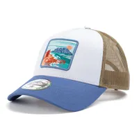 Smith & Miller Miramar Trucker Cap, white-blue-brown