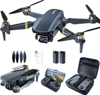 Bürstenlos Super Ausdauer Faltbare Quadcopter Drohne für Anfänger– 40+ Minuten Flugzeit, Wi-Fi FPV Drohne mit 120°Weitwinkel 4K HD Kamera(2 Batterien)