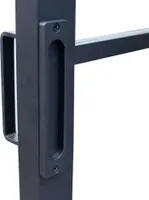 Loftschiebetür verschiedene Größen aus Stahl in schwarz mit Glaseinsatz -  1025x2200mm