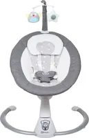 babyGO Babywippe Homey - grey - 360° drehbarer Sitz - 5 Punkte Sicherheitsgurt