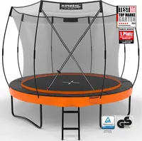 KINETIC SPORTS Trampolin Outdoor 305 cm 'Ultimate Pro' – Designed in Germany, Fiberglas Netzstangen, AirMAXX Technologie, Sunset Orange