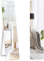 Gold Koonmi 144×45cm Standspiegel Groß Ganzkörperspiegel mit Aluminiumrahmen für Schlaf-,Wohn und Badezimmer Spiegel 