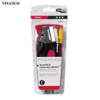 VIVanco™Scart / Cinch-Verbindung IN / OUT, 1,5m