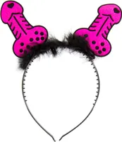 Oblique Unique Penis Haarreifen Haarreif mit 2 Penissen JGA Geburtstag Karneval Fasching Motto Party