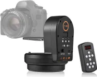 Motorizovaná otočná hlava, dvouosá panoramatická hlava, elektrická kulová hlava PTZ, nosnost 1 kg/2,2 lbs, 7 úrovní, nastavitelná rychlost, otočná o 360°, s dálkovým ovládáním, 1/4" šroub pro vlogy, živé vysílání, nahrávání videí