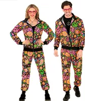 80er Jahre Hippie Trainingsanzug Gr. S-XXL – Uni - Peace L - 175-180cm