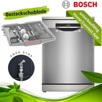 Bosch Serie 6 Freistehender Geschirrspüler 60 cm breit, 84,5 cm hoch Edelstahl, lackiert SMS6ECI07E