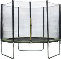 Trampolin 305 cm Gartentrampolin Kindertrampolin Outdoor Komplettset Set Grün