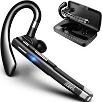 AdroitGoods Bezdrátová sluchátka - s potlačením šumu a nabíjecím pouzdrem - Bluetooth 5.0 - Hands-free volání do auta Bluetooth - pracovní sluchátka - sluchátka do uší - bezdrátová sluchátka