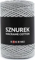 Kokonki Makramee Baumwollgarn 2mm Grau - 200m Rolle
