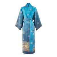 Bassetti Baumwollsatin-Kimono PALLAVICINO Farbe BLAU B1 Größe S-M