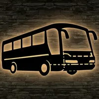 Bus LED Deko Schlummerlicht Nachtlicht für Kinderzimmer in Buche #71