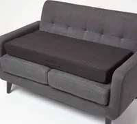 HOMESCAPES Sitzauflage Velours schwarz, 100 x 50 cm - großes Sitzkissen orthopädisch