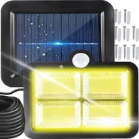Solarlampen für Außen mit Bewegungsmelder 128 LED Garten Solarleuchten Superhelle Wandleuchte Aussenleuchte Sensor Gartenleuchten Lampe Outdoor Retoo