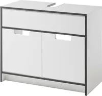 Newport Badezimmer Waschbeckenunterschrank Weiß / Anthrazit