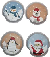 ocona ohrievač rúk vreckový ohrievač kabelky ohrievač ohrievač opakovane použiteľný ohrievací vankúšik sada 4 (XMAS 2)