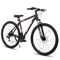 Hiland Mountainbike MTB 29 Zoll mit Aluminiumrahmen Scheibenbremse Speichenräder Jugendliche Fahrad Herr Damen Einteiliges Fahrradrad