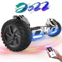 GeekMe Hoverboard 8,5 Zoll Elektro Scooter mit Bluetooth, All Terrain Self Balancing Scooter mit LED-Beleuchtung für Erwachsene und Kinder