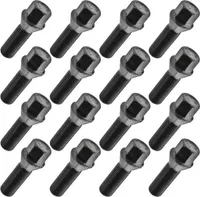 16x Radschraube M14x1.5 , Gewindelänge: 35mm, Kegelbund, SW17, Schwarz