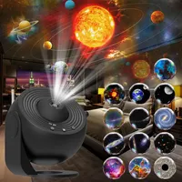 Upgraded Star Projector, Heimplanetarium Projektor Licht mit 13 Planetenscheiben, Mond/Nebel/Himmel-Galaxie-Projektor, Schwarz