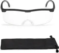 FALINGO Lupenbrille Vergrößerungsbrille Leselupe Lupe auf der Nase Vergrößerung auf 200% (Schwarz)