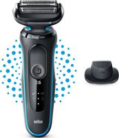 Braun Elektrischer Rasierer - Series 5 -  51-M1200s + Präzisionsaufsatz - schwarz & blau