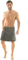 Malaga Saunakilt S/M grau Polyester  260 g/m² 48x155 Herren